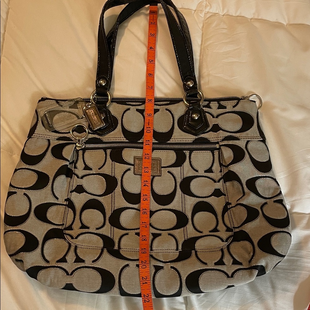 Make Offer! Coach Black Grey Logo Satchel. Goes to consignment store June 1.